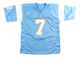 Doug Flutie San Diego Signed Light Blue Football Jersey BAS