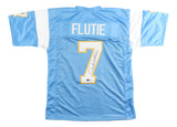 Doug Flutie San Diego Signed Light Blue Football Jersey BAS