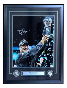 Coach Doug Pederson Signed Framed 16x20 Eagles Super Bowl 52 Photo BAS ITP Sports Integrity