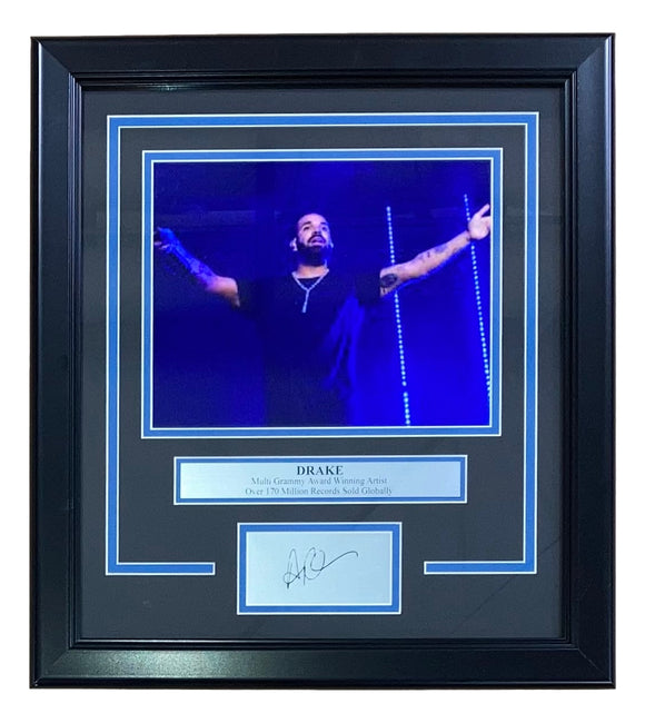 Drake Framed 8x10 Concert Photo w/ Laser Engraved Signature Sports Integrity
