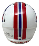Drew Bledsoe Signed New England Patriots FS T/B Replica Speed Helmet JSA QR