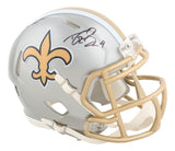 Drew Brees Signed New Orleans Saints Flash Mini Speed Helmet BAS