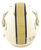 Drew Brees Signed New Orleans Saints Alt White Mini Speed Helmet BAS