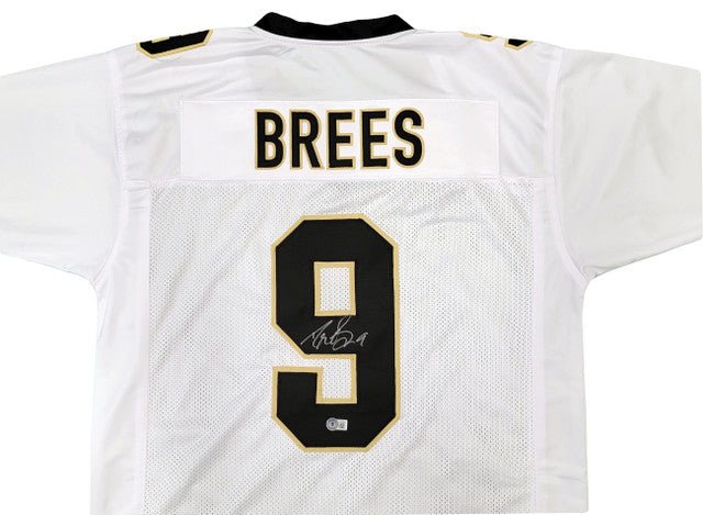 Drew Brees New Orleans Signed White Football Jersey BAS – Sports