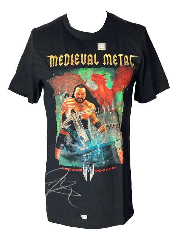 Drew McIntyre Signed WWE Medeival Metal T-Shirt Fanatics