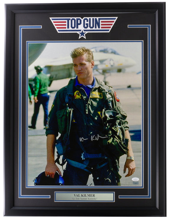Val Kilmer Signed Framed 16x20 Top Gun Movie Photo JSA