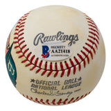 Duke Snider Signed L.A. Dodgers National League Painted Baseball BAS AA21418 Sports Integrity