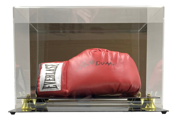 Roberto Duran Signed Red Everlast Right Hand Boxing Glove w/ Deluxe Case JSA ITP Sports Integrity