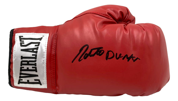 Roberto Duran Signed Red Everlast Right Hand Boxing Glove JSA ITP
