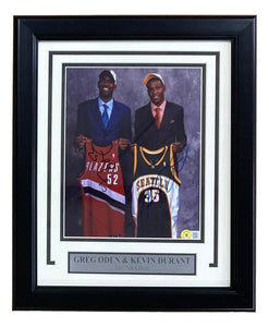Kevin Durant Greg Oden Signed Framed 8x10 NBA Draft Night Photo BAS LOA Sports Integrity