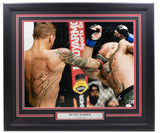 Dustin The Diamond Poirier Signed Framed 16x20 UFC Photo Vs Conor McGregor JSA