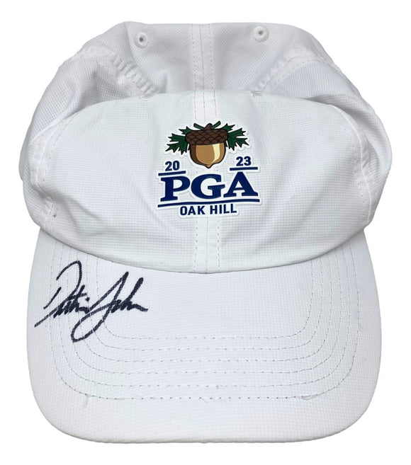 Dustin Johnson Signed 2023 PGA Oak Hill Adjustable Golf Hat JSA