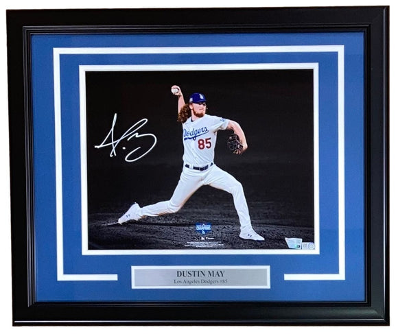 Dustin May Signed Framed 11x14 Los Angeles Dodgers Photo Fanatics