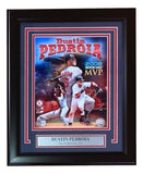 Dustin Pedroia Signed Framed 8x10 Boston Red Sox Photo BAS