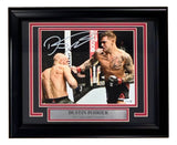 Dustin Poirier Signed Framed 8x10 UFC Fight vs Conor McGregor Photo JSA QR