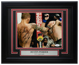 Dustin Poirier Signed Framed 8x10 UFC Photo Vs McGregor JSA Sports Integrity