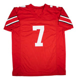 Dwayne Haskins Ohio State Signed Red Football Jersey BAS