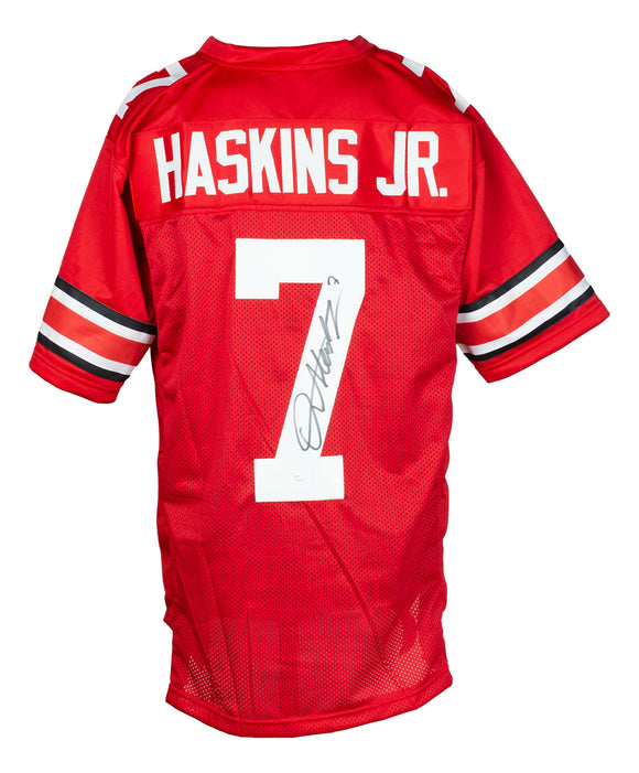 Dwayne Haskins Signed Custom Red College Style Football Jersey JSA SD