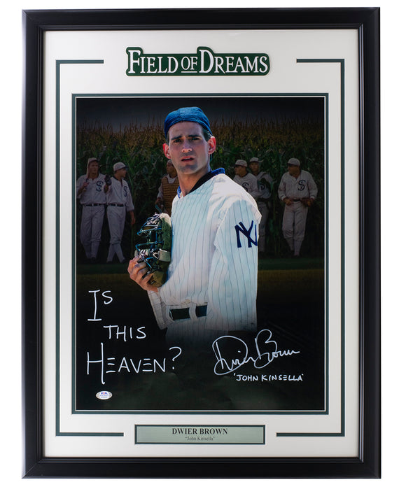 Dwier Brown Signed Framed 16x20 Field Of Dreams Photo Is This Heaven PSA Sports Integrity