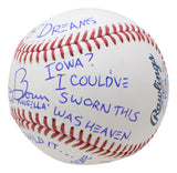 Dwier Brown Field Of Dreams Signed MLB Baseball 5x Inscriptions PSA ITP