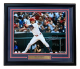 Sports Integrity Dylan Crews Signed Framed 16x20 Washington Nationals Photo from Fanatics featuring Crews at bat, with a gold nameplate displaying his name.