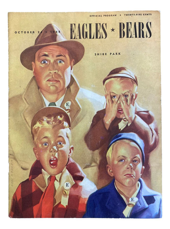 Philadelphia Eagles vs Chicago Bears October 24 1948 Game Program