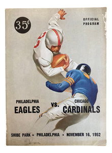 Philadelphia Eagles vs Chicago Cardinals November 16 1952 Game Program