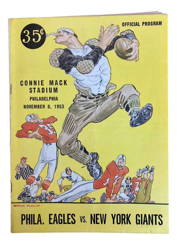 Philadelphia Eagles vs New York Giants November 8 1953 Game Program