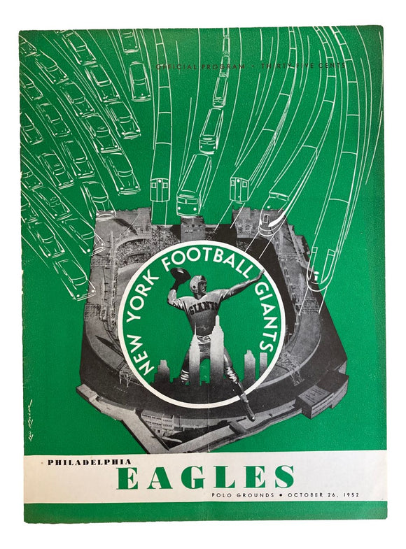 Philadelphia Eagles vs New York Giants October 26 1952 Game Program