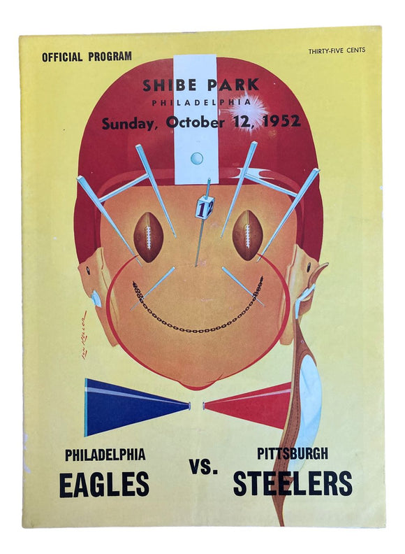 Philadelphia Eagles vs Pittsburgh Steelers October 12 1952 Game Program