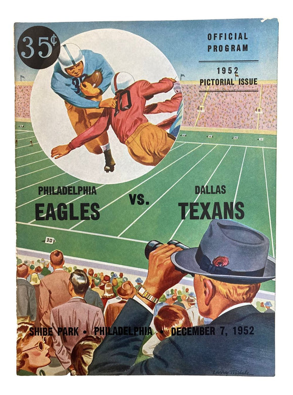 Philadelphia Eagles vs Dallas Texans December 7 1952 Game Program