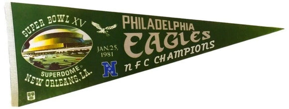 Philadelphia Eagles Vintage 1981 Super Bowl XV Pennant