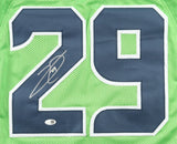 Earl Thomas Seattle Signed Green Pro-Cut Football Jersey JSA QR