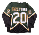 Ed Belfour Dallas Signed Green Hockey Jersey JSA QR