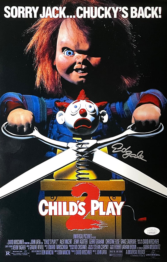 Ed Gale Signed Childs Play 2 11x17 Movie Poster Photo JSA ITP Sports Integrity