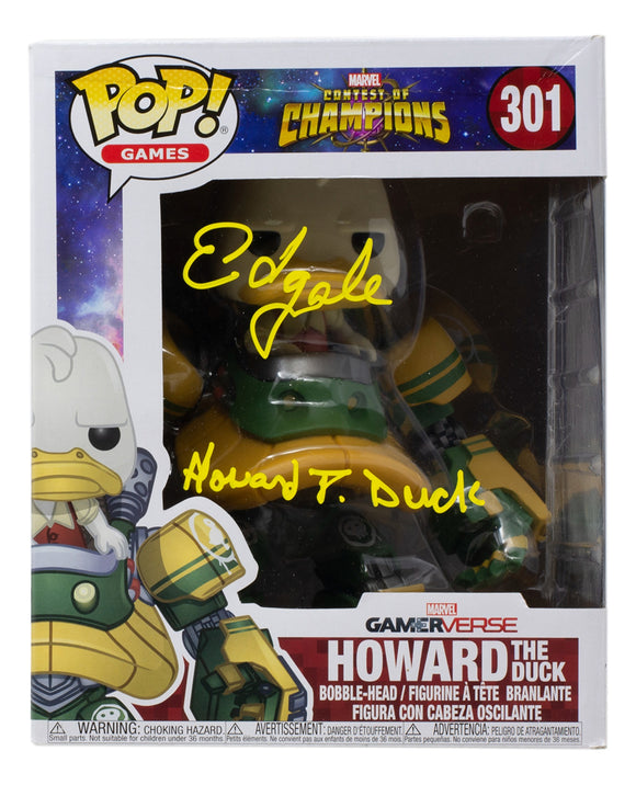 Ed Gale Signed Marvel Howard The Duck Funko Pop #301 Howard T Duck Insc JSA