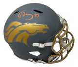 Ed McCaffrey Signed Denver Broncos Full Size Slate Replica Speed Helmet BAS