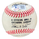 Eddie Mathews Braves Signed National League Baseball HOF 78 Inscr BAS BH080136