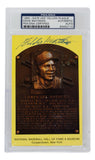 Eddie Mathews Signed Slabbed Atlanta Braves Hall of Fame Plaque Postcard PSA/DNA