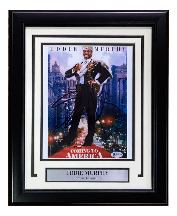 Eddie Murphy Signed Framed 8x10 Coming To America Photo BAS