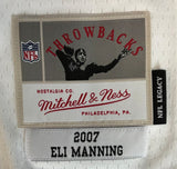 Eli Manning Signed New York Giants M&N 2007 White Legacy Jersey Fanatics