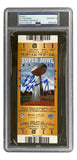 Eli Manning New York Giants Signed Super Bowl XLII Ticket PSA/DNA Auto 10