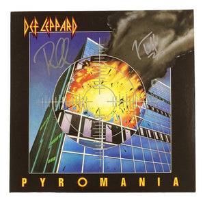 Joe Elliott Phil Collen Signed Def Leppard 2022 Pyromania Vinyl Record JSA