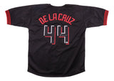 Elly De La Cruz Cincinnati Signed Black Baseball Jersey BAS
