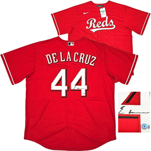 Elly De La Cruz Signed Cincinnati Reds Nike Baseball Jersey BAS ITP