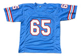 Elvin Bethea Houston Signed Light Blue Football Jersey HOF 03 BAS