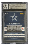 Emmitt Smith Signed 2016 Prizm #22 Dallas Cowboys Trading Card BAS Auto 10