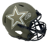 Emmitt Smith Signed Dallas Cowboys FS Salute Service Replica Helmet Prova Holo