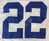 Emmitt Smith Dallas Signed White Football Jersey Prova Hologram