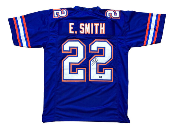 Emmitt Smith Florida Signed Blue Football Jersey Prova Hologram